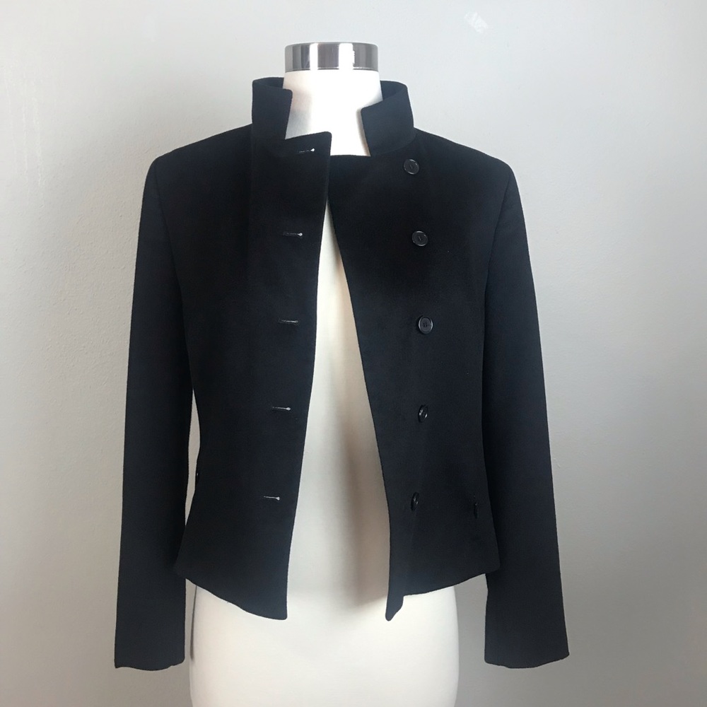 Akris Punto Black Wool Angora Cashmere Jacket - Picture 6 of 8